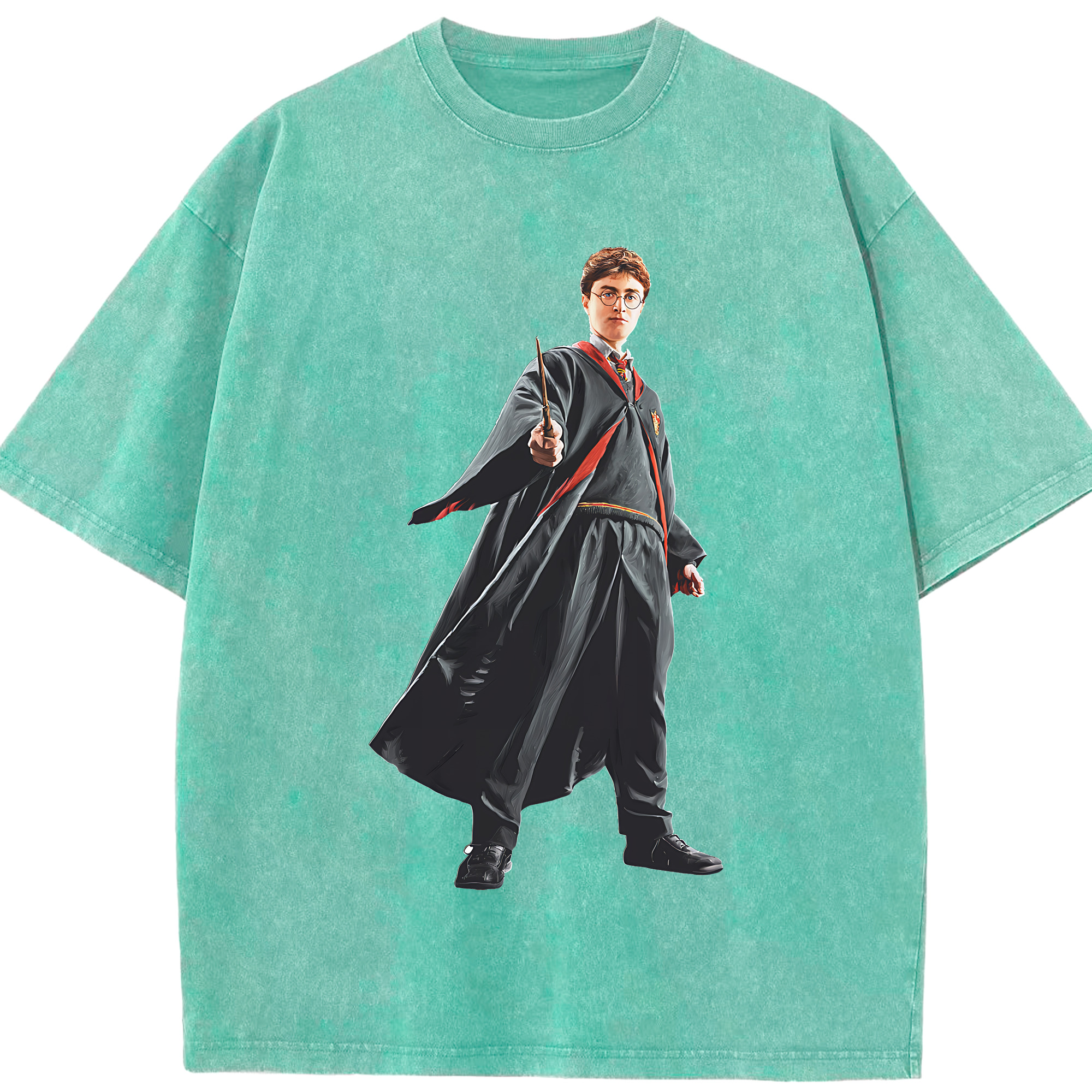 （画像用） Harry Potter ハリー・ポッターシリーズ 綿100% ヴィンテージ風 半袖Tシャツ（フロントプリント）
